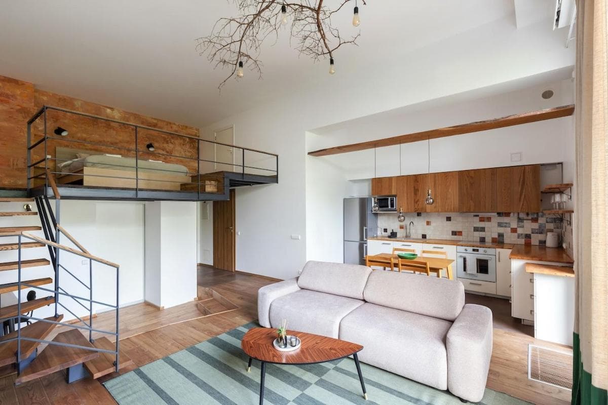 Cosy Loft with Terrace in Paupys by Urban Rent