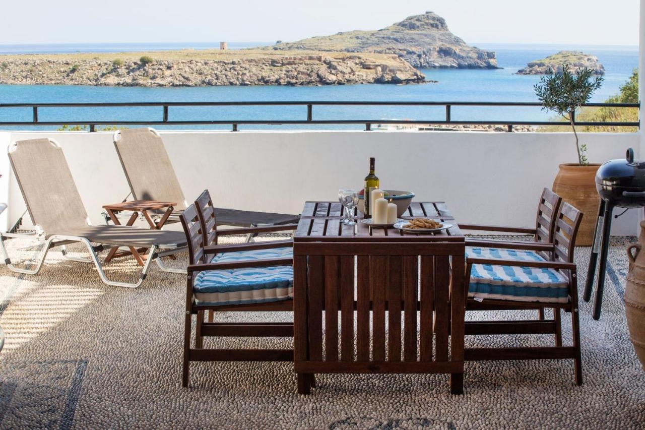 Villa Thalassa 2 Cozy Greek Comfort Private Shaded Courtyard Outdoor Dining & Bbq Steps From Lindos 1