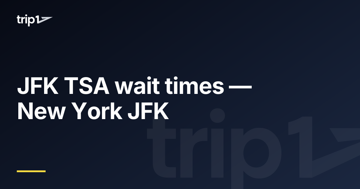 JFK TSA wait times — New York JFK | trip1